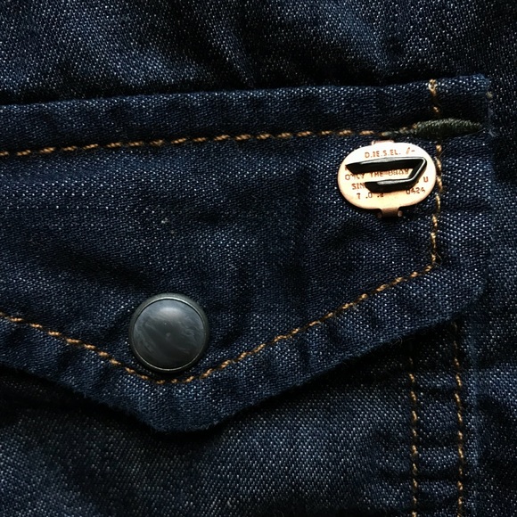 Diesel industry button down long sleeve denim Sz S - Picture 4 of 7
